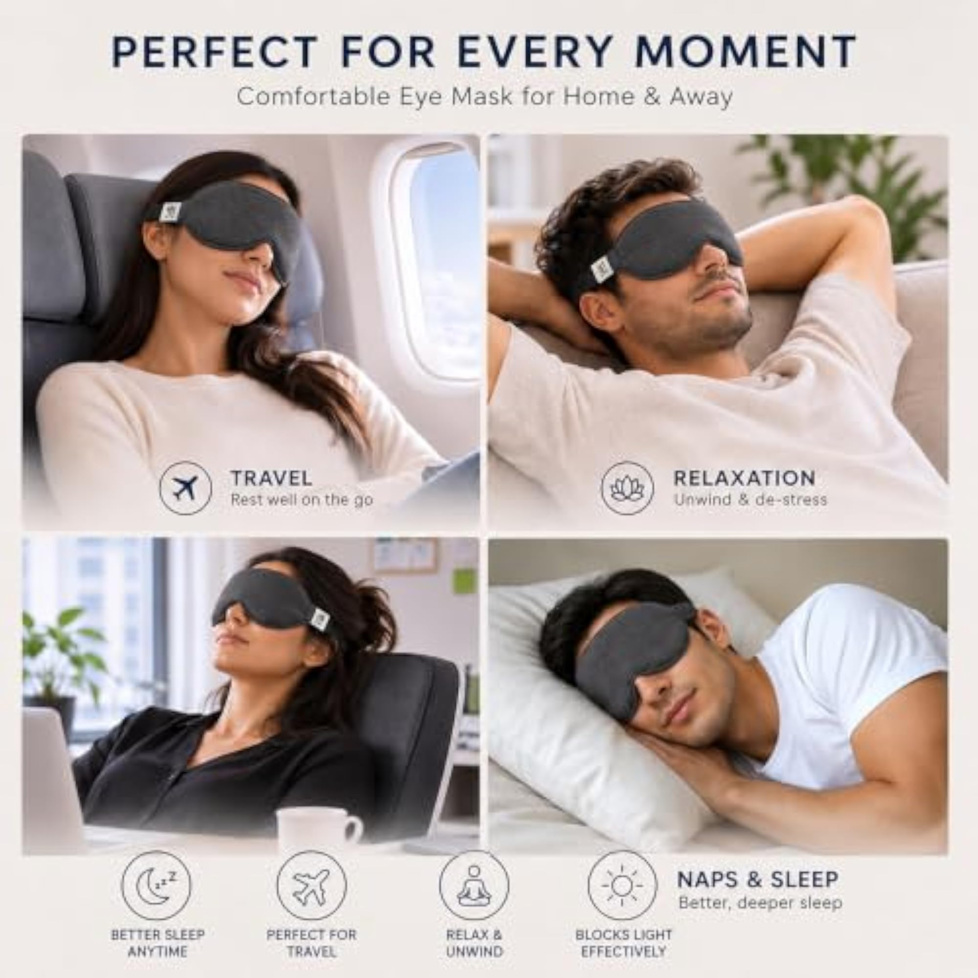 Soft Comfortable Sleep Eye Mask for Travel